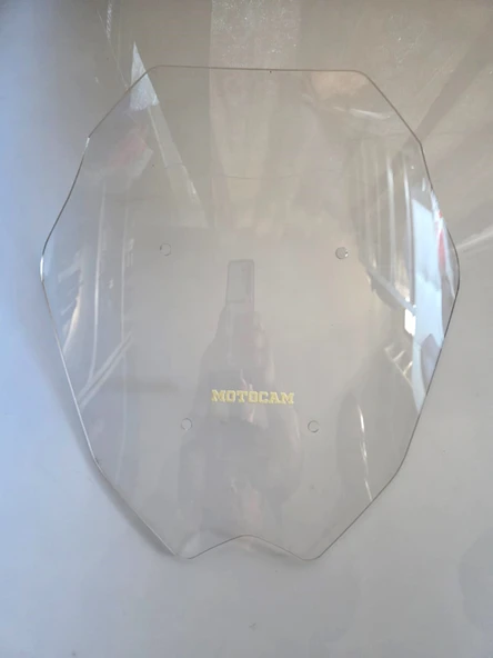 MOTOCAM Yamaha Nmax Siperlik Ön Cam 2025 Model 44cm Şeffaf Renkli 4mm Spor Cam - Resim 3