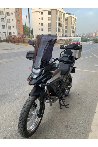 MOTOCAM SYM NHT 200 Siperlik Ön Cam 2023-2025 Model 50cm Siyah Renkli 4mm - Resim 2