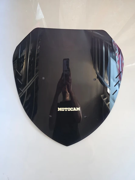 MOTOCAM Yamaha Nmax Siperlik Ön Cam 2021-2024 Model 40cm Siyah Renkli 4mm SPOR CAM ürün görseli
