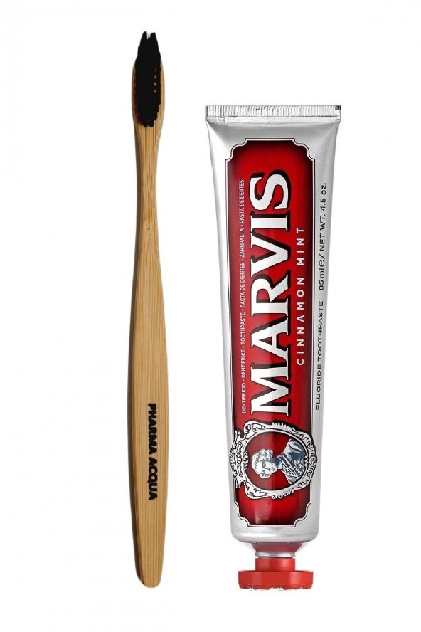 Pharma Acqua Bambu Diş Fırçası + Marvis Cinnamon Mint 85 ml