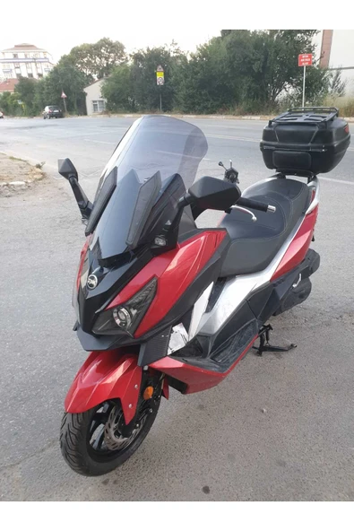 MOTOCAM SYM Cruisym 250 i Siperlik Ön Cam 2018 Model 57cm Füme Renkli 4mm UZUN CAM - Resim 2