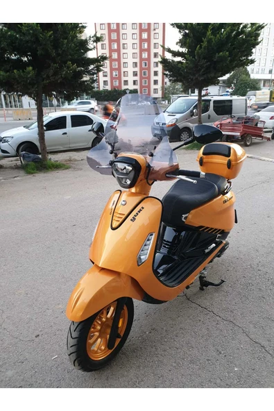 MOTOCAM Yuki Gelato 150 Siperlik Ön Cam 2023-2025 Model 43cm Füme Renkli 4mm APARATSIZDIR - Resim 2