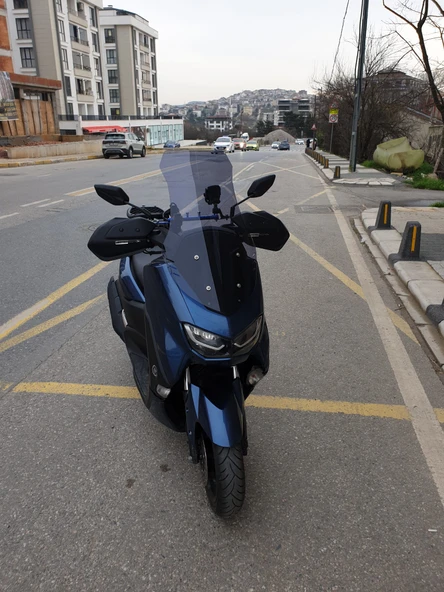 MOTOCAM Yamaha Nmax Siperlik Ön Cam 2021-2024 Model 72cm Füme Renkli 4mm UZUN CAM - Resim 2