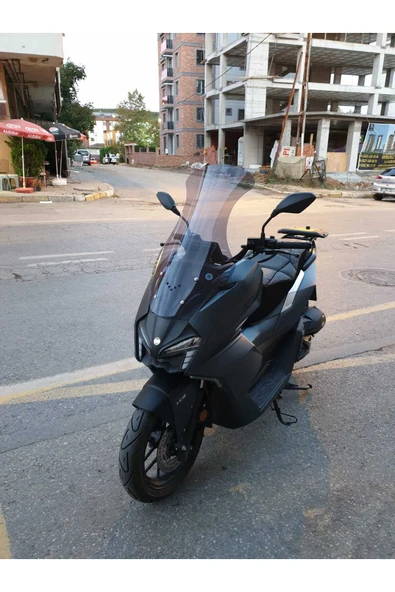 MOTOCAM Yuki Vampire 125 Siperlik Ön Cam 2023-2025 Model 72cm Füme Renkli 4mm - Resim 3