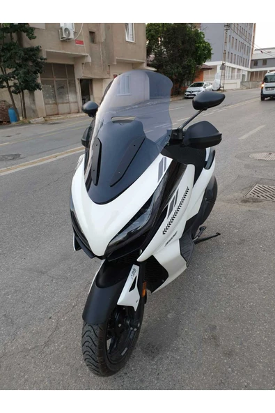 MOTOCAM Zontes 350 E Siperlik Ön Cam 2022-2023 Model 70cm Füme Renkli 4mm - 2