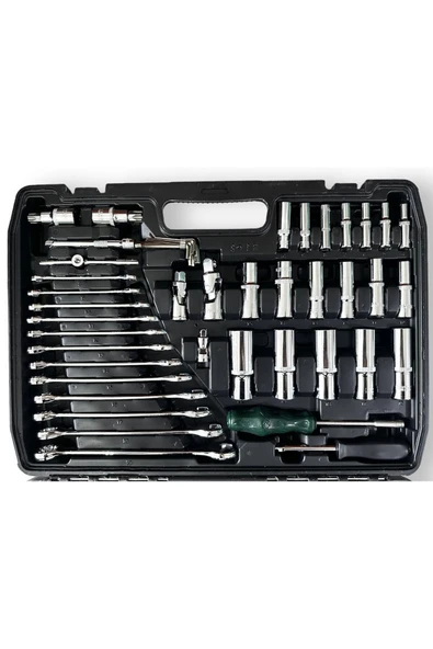 Tam Profesiyonel Germany 72 Diş Eğik Cırcır 216 Parça Lokma Takımı Oto Tamirci Tam Set 1/2-3/8-1/4 - 5