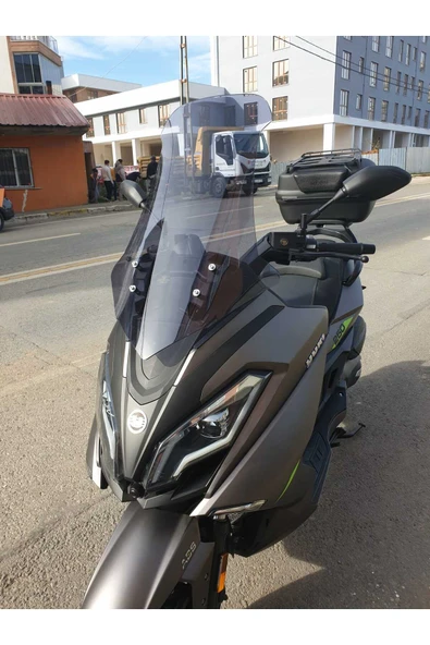 MOTOCAM Yuki Explorer 250 Siperlik Ön Cam 2021-2025 Model 72cm Füme Renkli 4mm UZUN CAM - Resim 2