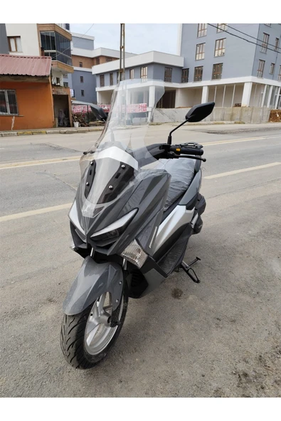 MOTOCAM Volta Apec Apx5 Siperlik Ön Cam 2023-2025 Model 78cm şeffaf Renkli 4mm UZUN CAM - Resim 3