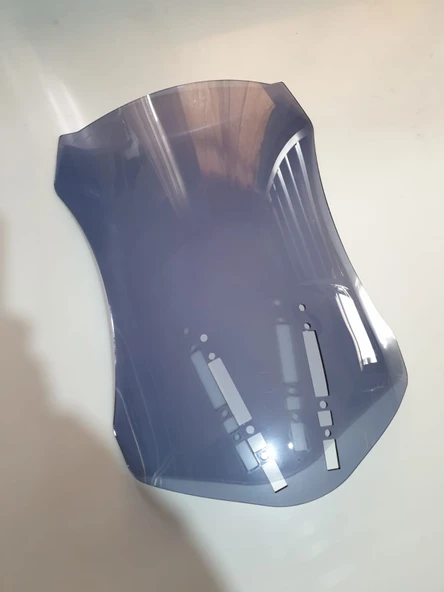 MOTOCAM Zontes ZT 350 T2 Siperlik Ön Cam 2025 Model 55cm Füme Renkli 3mm - Resim 2