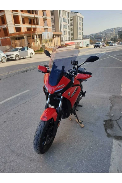 MOTOCAM Yamaha Tracer 700 Siperlik Ön Cam 2021-2025 Model 59cm Füme Renkli 4mm - 2