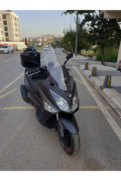 MOTOCAM SYM Joymax 250 İ Siperlik Ön Cam 2013-2016 Model 75cm Şeffaf Renkli 4mm UZUN CAM - Resim 2