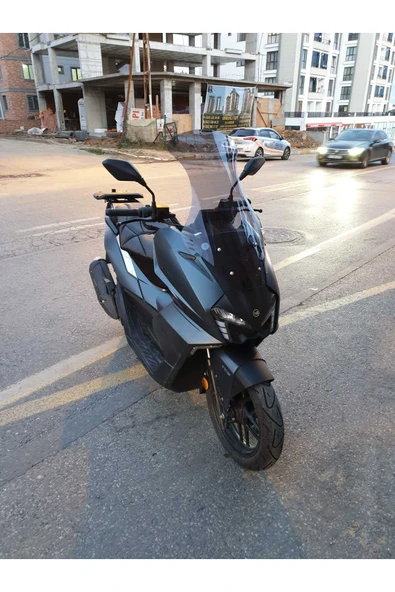 MOTOCAM Yuki Vampire 125 Siperlik Ön Cam 2023-2025 Model 72cm Füme Renkli 4mm - Resim 2