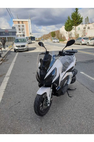 MOTOCAM Volta Apec Apx7 Siperlik Ön Cam 2025 Model 75cm şeffaf Renkli 4mm UZUN CAM - Resim 3