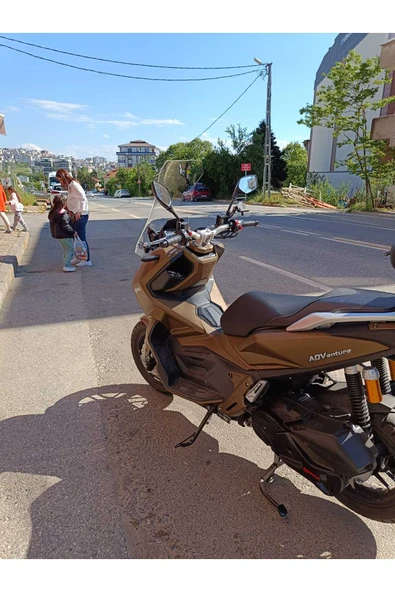 MOTOCAM Yuki Adventure 150 Siperlik Ön Cam 2023-2025 Model 75cm Şeffaf Renkli 4mm UZUN CAM - Resim 3