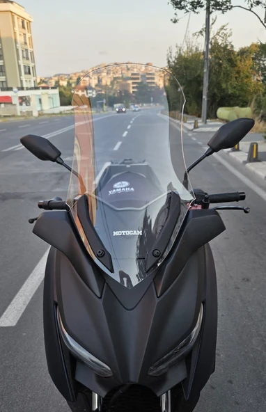 MOTOCAM Yamaha Xmax 250 Siperlik Ön Cam 2018-2022 Model 65cm Şeffaf Renkli 4mm  UZUN CAM ürün görseli