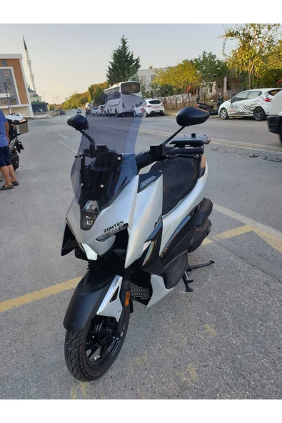 MOTOCAM Zontes ZT 125 Siperlik Ön Cam 2025 Model 55cm Füme Renkli 4mm - Resim 2