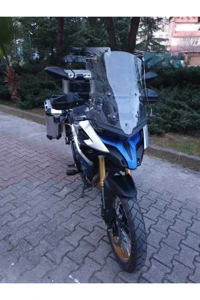 MOTOCAM Voge DS 625X Siperlik Ön Cam 2023-2025 Model 56cm Şeffaf Renkli 4mm - Resim 3