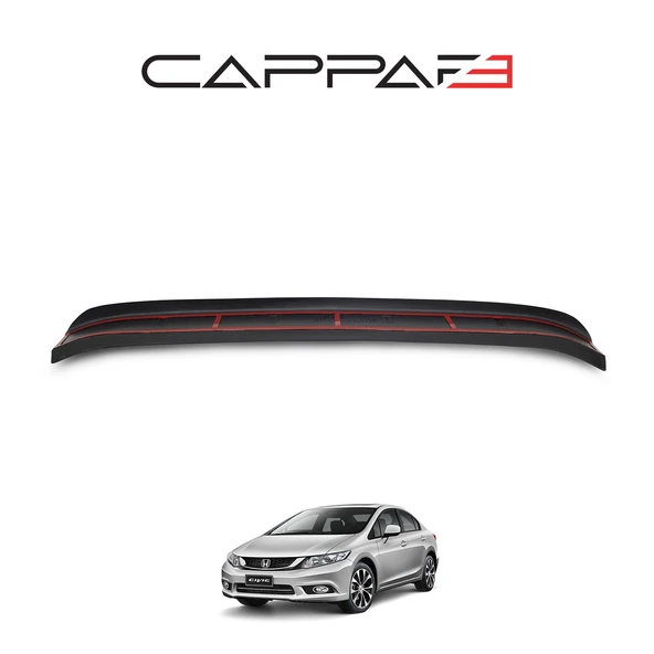 Honda Civic 2012-2015 Yıl Aralığı Uyumlu Arka Tampon Eşiği Parlak - 4