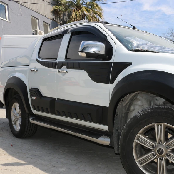 Isuzu D-Max 2012-2017 Yıl Aralığı Uyumlu Yarasa Kapı Kaplama 6 Parça - Resim 9