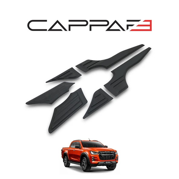 Isuzu D-Max 2020- Yılı ve Sonrası Uyumlu Yarasa Kapı Kaplama 6 Parça - Resim 3