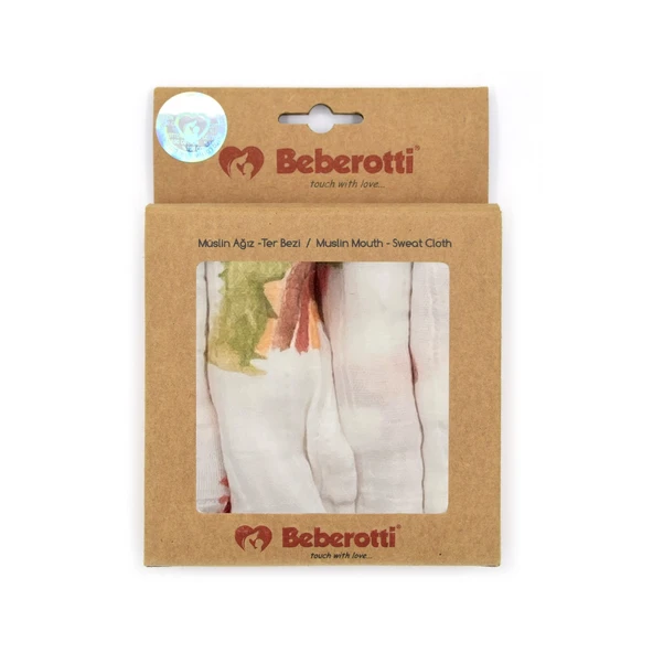 Beberotti 4'lü Müslin Bebek Ağız Bezi 25x25 Cm 102 - 1