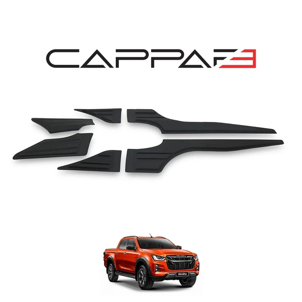 Isuzu D-Max 2020- Yılı ve Sonrası Uyumlu Yarasa Kapı Kaplama 6 Parça - Resim 4