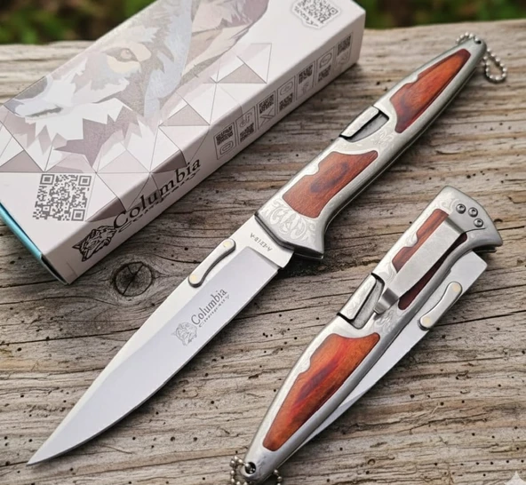 Columbia Company A3123-A Ahşap Kabze Manuel Kamp Çakısı