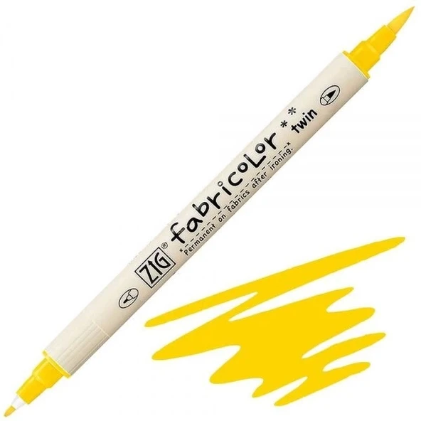 Supertrend Fabricolor Twin Çift Uçlu Kumaş Tekstil Boyama Kalemi YELLOW ürün görseli