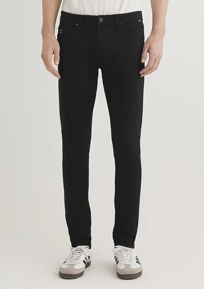 Mavi Slim Fit Erkek Pantolon - Minimalist Günlük Stil - 3