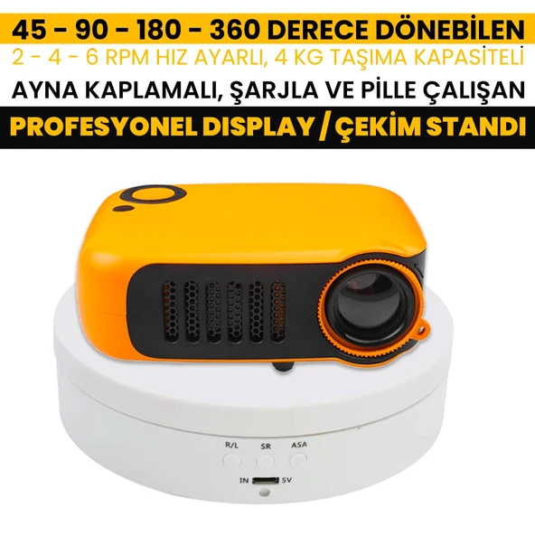 UpWay Motorlu Şarjlı 360° İleri Geri Dönebilen Hız Ayarlı Ürün Gösteri Standı - 2