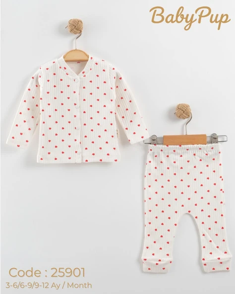 Butik Center Pamuklu Bebek Takım 2’li Set (Üst + Alt) - 10