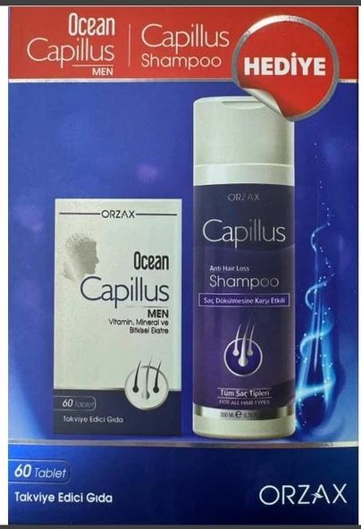 Orzax Ocean Capillus Men 60 Tablet Şampuan Hediyeli - 1