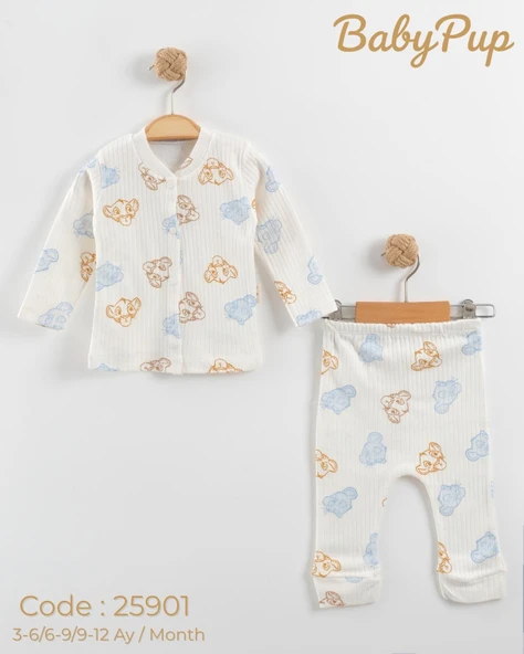 Butik Center Pamuklu Bebek Takım 2’li Set (Üst + Alt) - 4