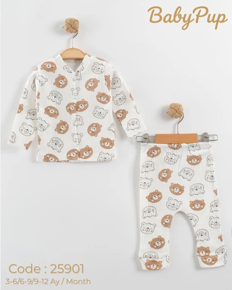 Butik Center Pamuklu Bebek Takım 2’li Set (Üst + Alt) - 7