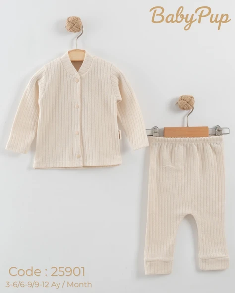 Butik Center Pamuklu Bebek Takım 2’li Set (Üst + Alt) - 1