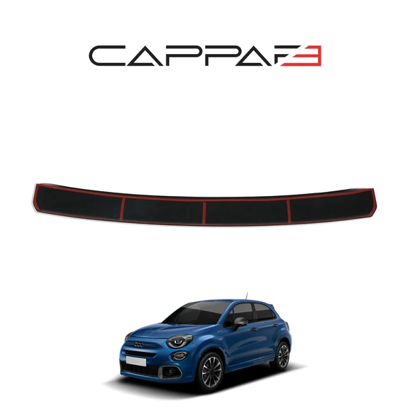 Fiat 500 X Sport 2020- Yılı ve Sonrası Uyumlu Arka Tampon Eşiği Mat - Resim 6