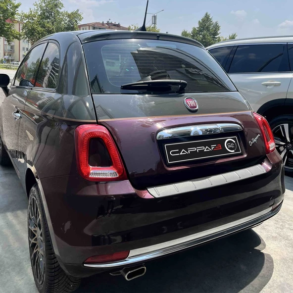 Fiat 500 Coupe 2016- Yılı ve Sonrası Uyumlu Arka Tampon Eşiği Mat - Resim 9