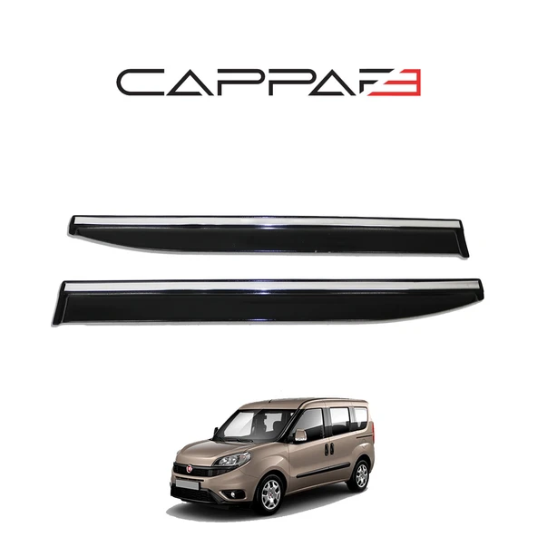 Fiat Doblo 2015-2022 Yıl Aralığı Uyumlu Cam Rüzgarlığı Kromlu 4 Parça - 3