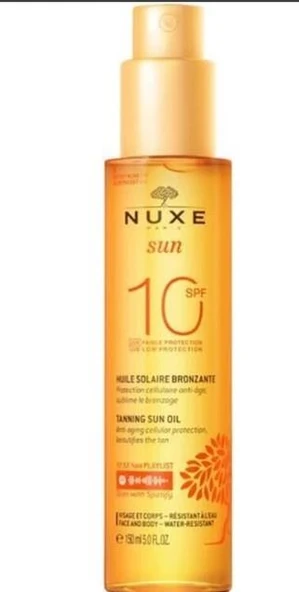 Nuxe Sun Bronzlaştırıcı Yüz ve Vücut Yağı Spf10 150 ml ürün görseli