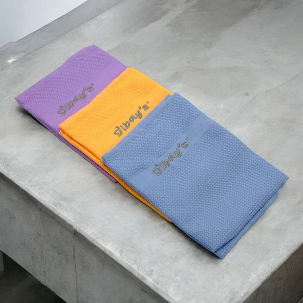 İlbays 3'lü Mikrofiber Temizlik Bezi (Mavi-Sarı-Mor) - Resim 4