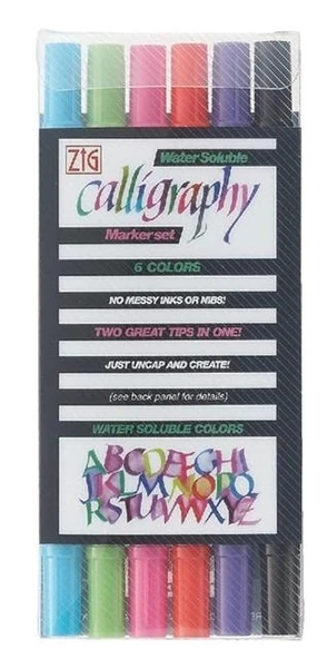 Supertrend Kaligrafi Kalemi Seti Çift Uçlu 2 mm. + 3.5 mm. 6 Renk ürün görseli