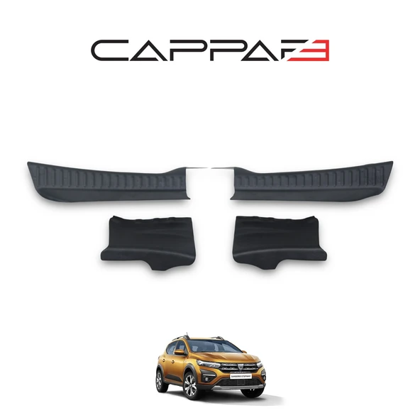 Dacia Sandero 2021- Yılı ve Sonrası Uyumlu Bagaj Koruma Eşiği 4 Parça - Resim 2