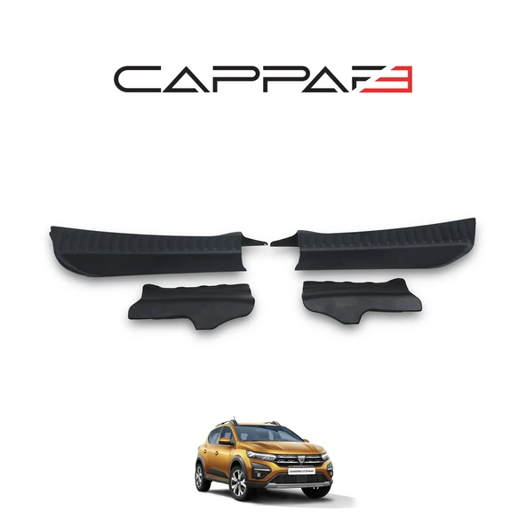 Dacia Sandero 2021- Yılı ve Sonrası Uyumlu Bagaj Koruma Eşiği 4 Parça - Resim 4