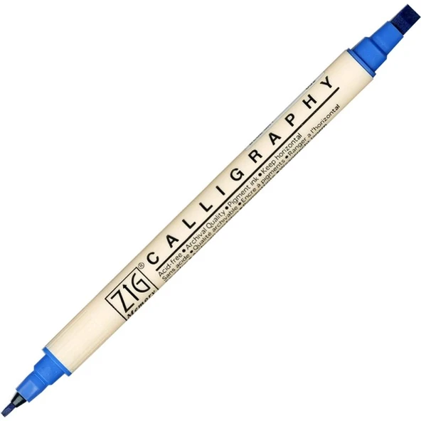Supertrend Calligraphy Çift Uçlu Kaligrafi Kalemi 2 mm. + 5 mm. 032 Blue Jay - 1