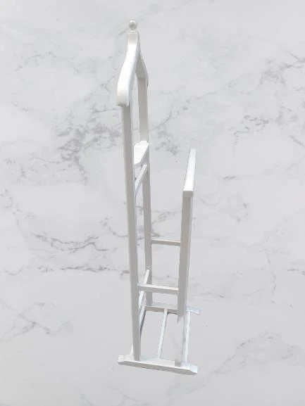 Dilsiz uşak 2 li 90530 Model Ahşap Parlak Beyaz Boyalı El Yapımı - 4