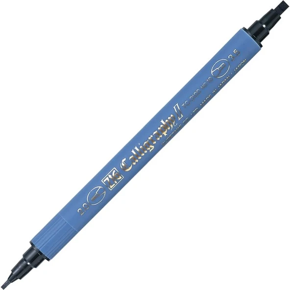 Supertrend Kaligrafi Kalemi Çift Uçlu 2 mm. + 3.5 mm. Siyah - 1