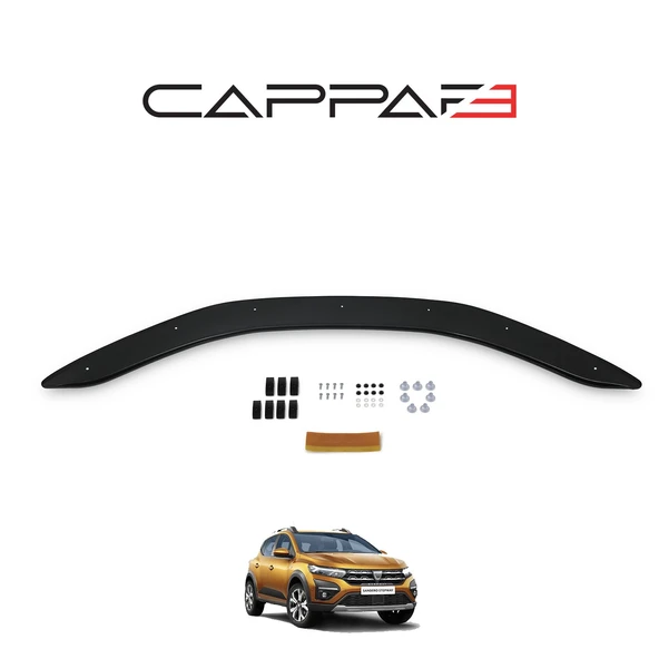 Dacia Sandero 2021- Yılı ve Sonrası Uyumlu Kaput Rüzgarlığı 4mm - Resim 6