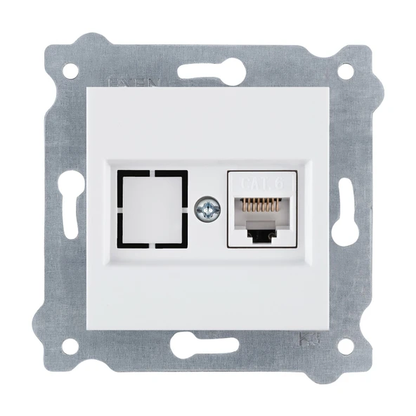 EXEN KAREL BEYAZ TEKLİ DATA PRİZİ (CAT6) (MKZ) ürün görseli 1