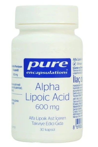 Pure Alpha Lipoic Acid 600 MG 30 Kapsül - 1