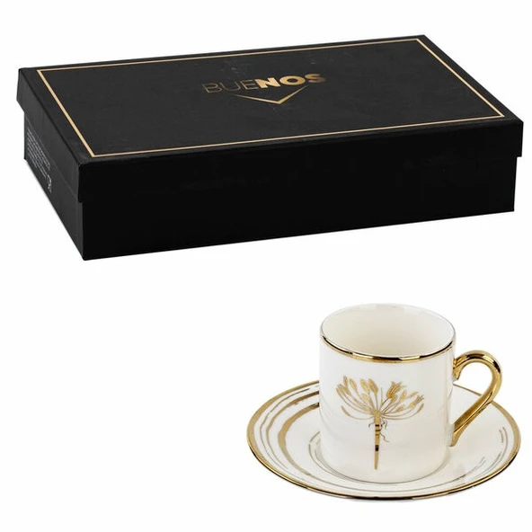 Çiftçiler Kahve Fincan Takımı 6 Kişilik Yaldızlı ürün görseli 1